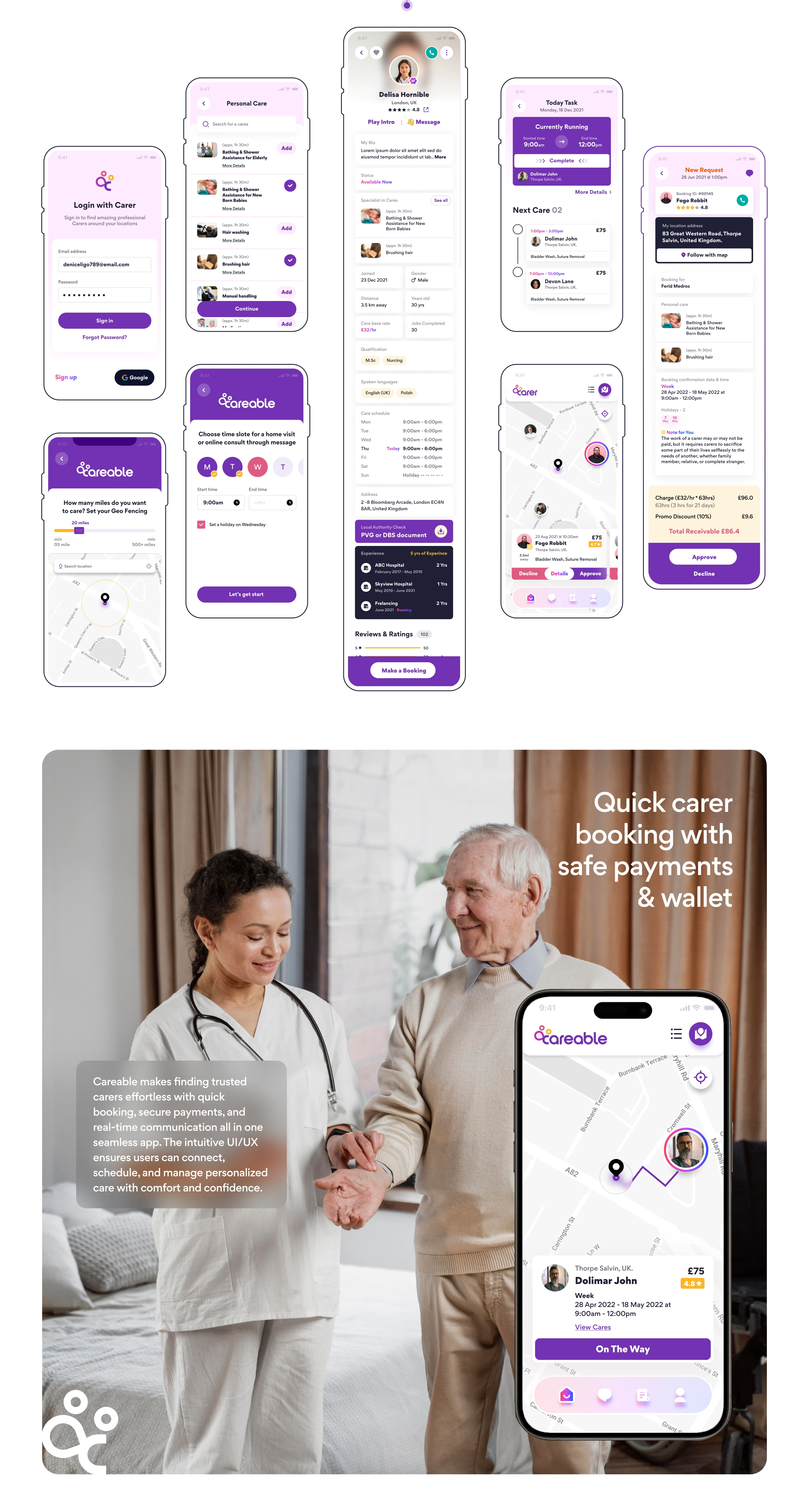 Careable App – Booking System