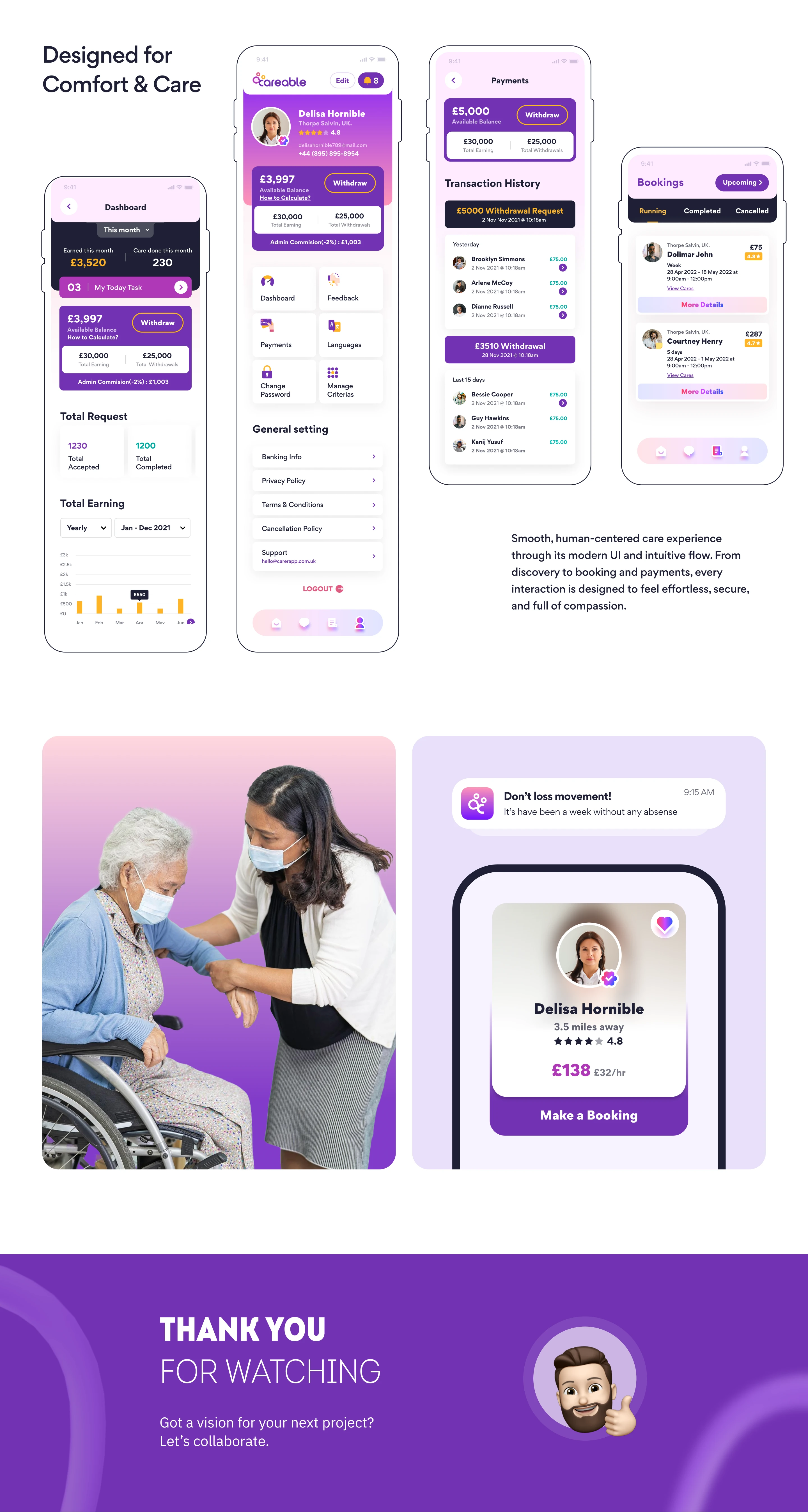 Careable App – Booking System