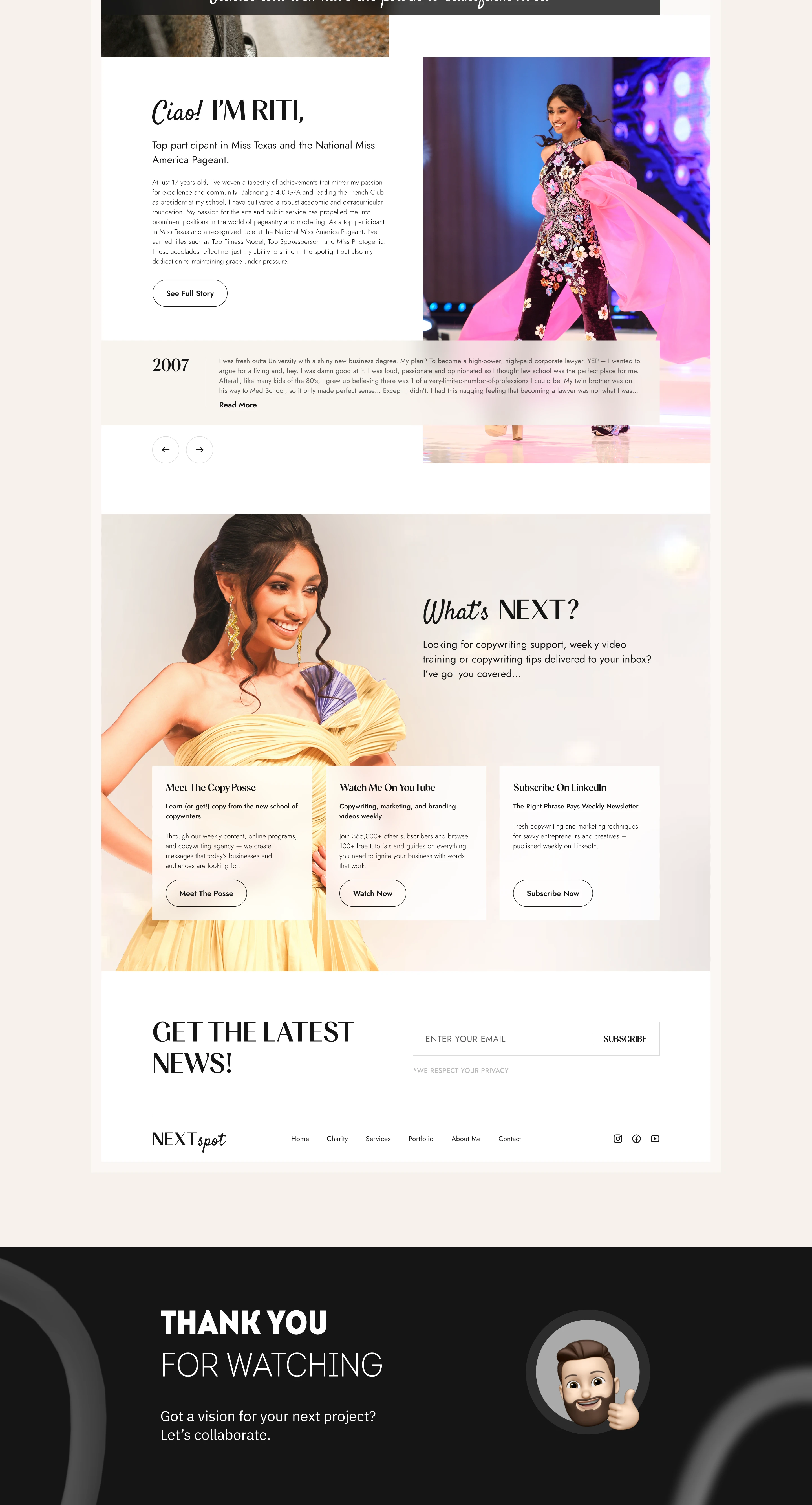 NEXT Spot – Personal Portfolio