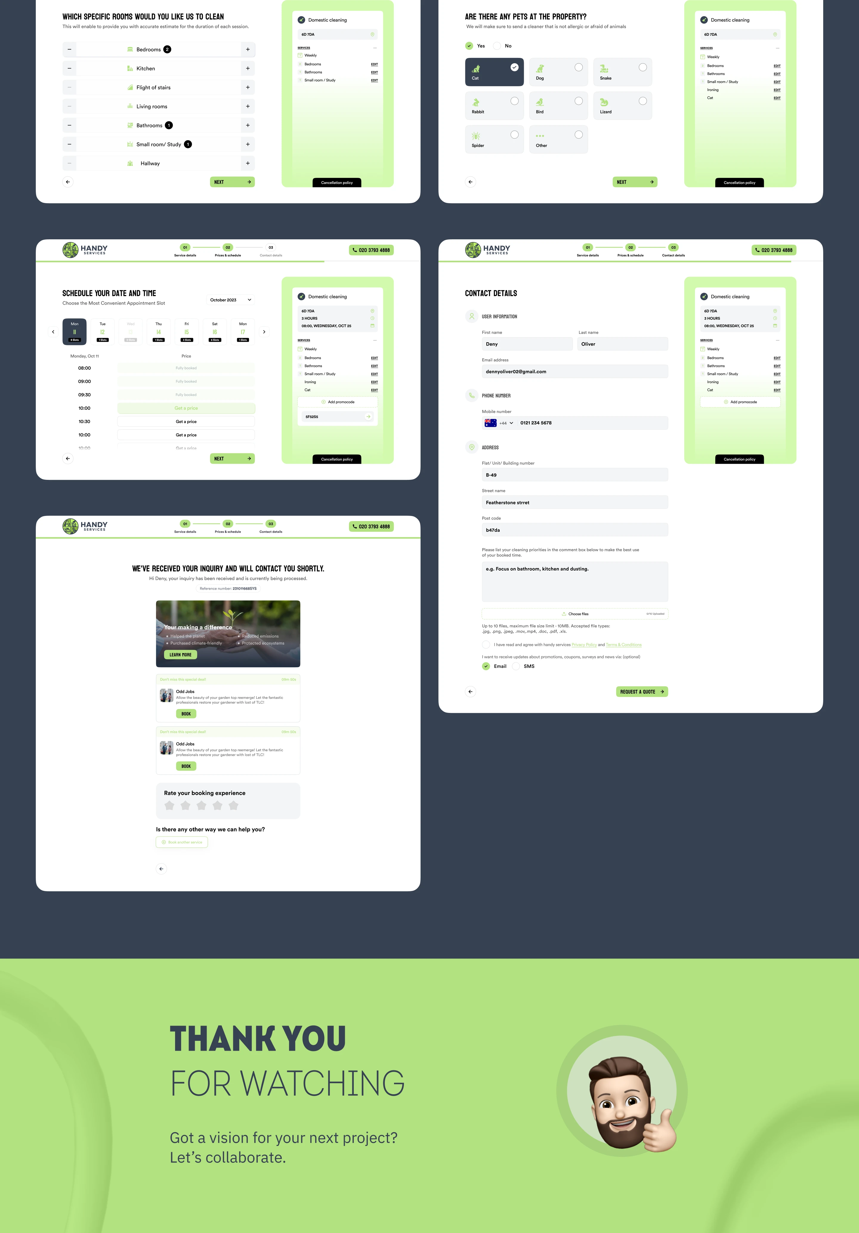 Handy Services – Cleaning web